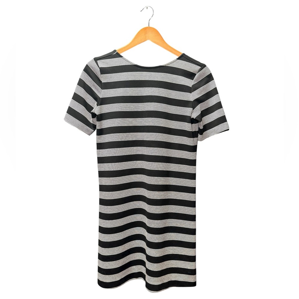 GAP Womens Black White Striped T Shirt Dress XS Short Sleeve Casual